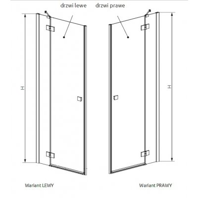 Radaway Essenza New DWJ drzwi prysznicowe 90 cm prawe chrom/szkło przezroczyste 385013-01-01RBEZLISTWY