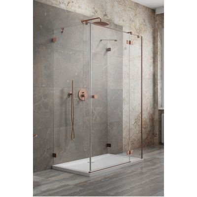 Radaway Essenza Pro Brushed Copper KDJ+S drzwi prysznicowe 120 cm prawe miedź szczotkowana/szkło przezroczyste 10097312-93-01R