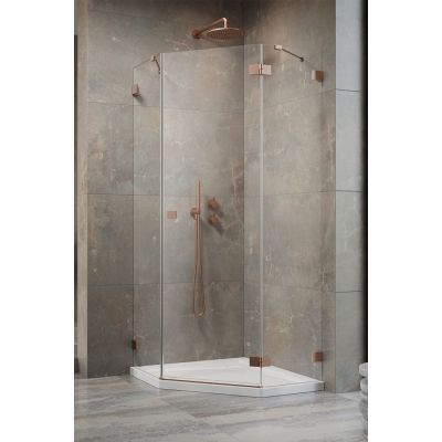 Radaway Essenza Pro Brushed Copper PTJ drzwi prysznicowe prawe miedź szczotkowana/szkło przezroczyste 10100000-93-01R