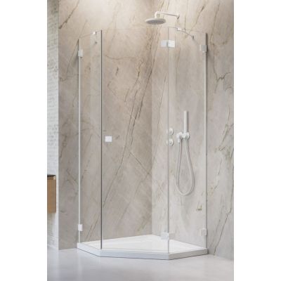 Radaway Essenza Pro White PTJ drzwi prysznicowe prawe biały mat/szkło przezroczyste 10100000-04-01R