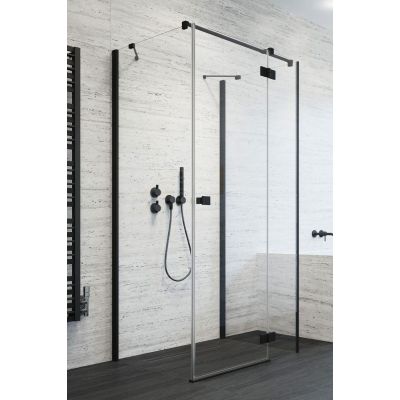 Radaway Essenza New Black KDJ+S drzwi prysznicowe 120 cm prawe czarny mat/szkło przezroczyste 385024-54-01R
