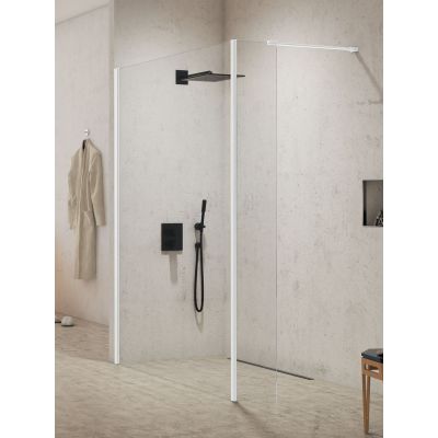 New Trendy New Modus White ścianka prysznicowa Walk-In 80 cm boczna biały mat/szkło przezroczyste EXK-2229