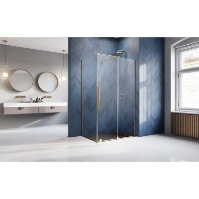 Radaway Furo Gold KDJ drzwi prysznicowe 52,2 cm prawe złoty połysk/szkło przezroczyste 10104522-09-01R