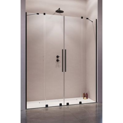 Radaway Furo Black DWD drzwi prysznicowe 41,3 cm czarny mat/szkło przezroczyste 10108413-54-01
