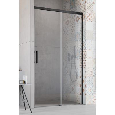 Radaway Idea Black DWJ drzwi prysznicowe 120 cm wnękowe prawe czarny mat/szkło przezroczyste 387016-54-01R