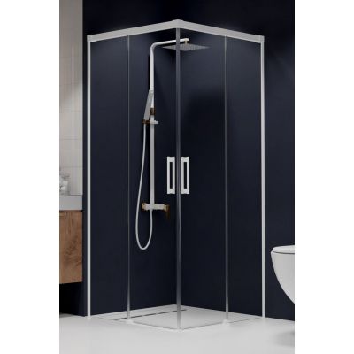 Radaway Idea White KDD drzwi prysznicowe 90 cm lewe biały mat/szkło przezroczyste 387060-04-01L