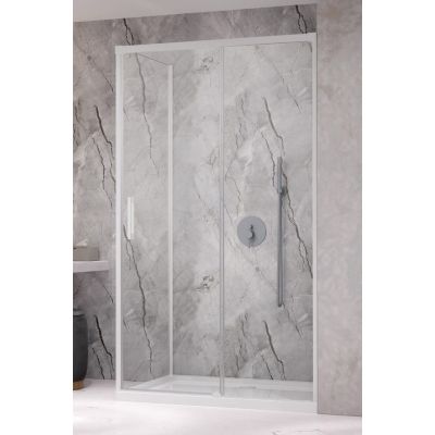 Radaway Idea White KDJ S1 ścianka prysznicowa 90 cm boczna lewa biały mat/szkło przezroczyste 387050-04-01L