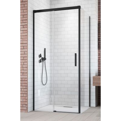 Radaway Idea Black KDJ ścianka prysznicowa 120 cm boczna prawa czarny mat/szkło przezroczyste 387054-54-01R