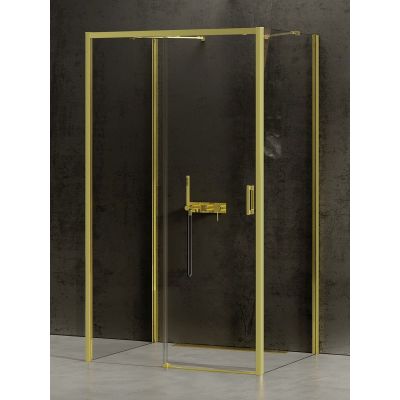 New Trendy Prime Light Gold kabina prysznicowa 140x100 cm prostokątna przyścienna lewa złoty/szkło przezroczyste K-1119