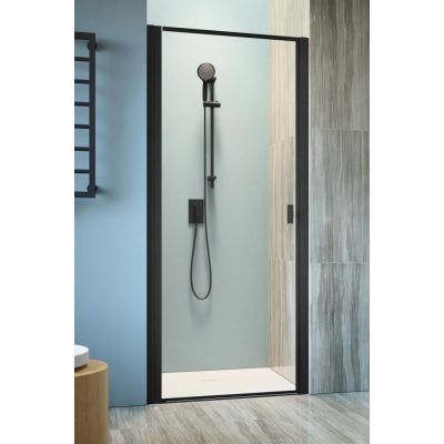 Radaway Nes Black DWJ I drzwi prysznicowe 70 cm lewe czarny mat/szkło Frame 10026070-54-56L