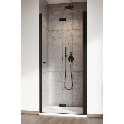 Radaway Nes Black DWB drzwi prysznicowe 80 cm wnękowe prawe czarny mat/szkło przezroczyste 10029080-54-01R