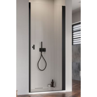 Radaway Nes Black DWJ I drzwi prysznicowe 90 cm prawe czarny mat/szkło przezroczyste 10026090-54-01R