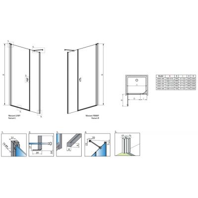 Radaway Nes Black DWS drzwi prysznicowe 130 cm wnękowe prawe czarny mat/szkło przezroczyste 10028130-54-01R