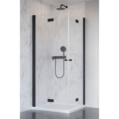 Radaway Nes 8 KDD B drzwi prysznicowe 80 cm lewe czarny mat/szkło przezroczyste 10074080-54-01L