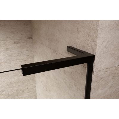 Radaway Modo SL Black II ścianka prysznicowa walk-in 115 cm czarny mat/szkło przezroczyste 10319115-54-01R