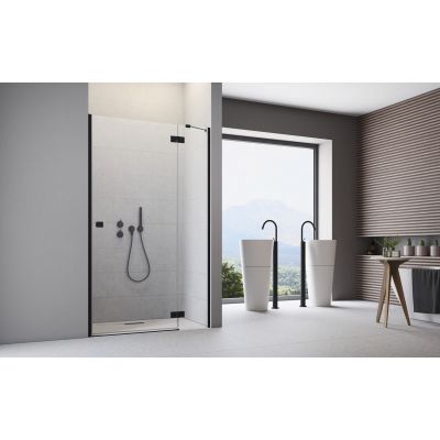 Radaway Essenza New Black DWJ drzwi prysznicowe 120 cm prawe czarny mat/szkło przezroczyste 1385016-54-01R