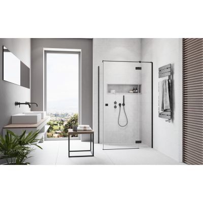 Radaway Essenza New Black KDJ drzwi prysznicowe 120 cm prawe czarny mat/szkło przezroczyste 1385042-54-01R
