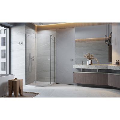 Radaway Essenza PTJ drzwi prysznicowe 60 cm lewe chrom/szkło przezroczyste 1385010-01-01L