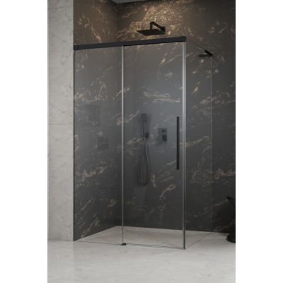 Radaway Idea 8 QL XL KDJ drzwi prysznicowe 51,7 cm rozsuwane czarny mat/szkło przezroczyste 10560517-54-01L