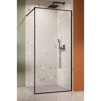Radaway Modo F Black II ścianka prysznicowa walk-in 90 cm czarny mat/szkło przezroczyste 10409094-54-01