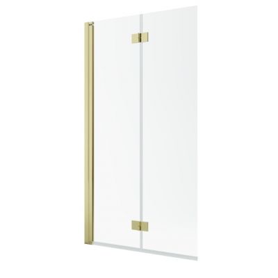 Radaway Nes Gold PND I parawan nawannowy 110 cm 2-częściowy złoty połysk/szkło przezroczyste 10010110-09-01L