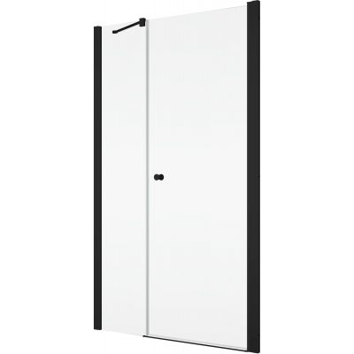 SanSwiss Solino drzwi prysznicowe 110 cm czarny mat/szkło przezroczyste SOL3111000607