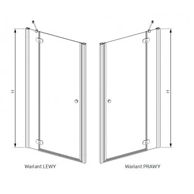 Radaway Torrenta DWJ drzwi wnękowe 100 cm prawe 32020-01-10N