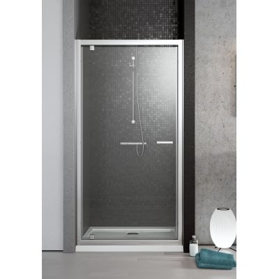 Radaway Twist DW drzwi prysznicowe 70 cm wnękowe chrom/szkło brązowe 382000-08