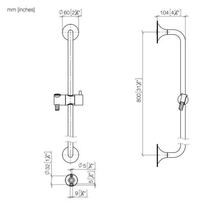 Dornbracht Vaia drążek prysznicowy 80 cm 26413809-00