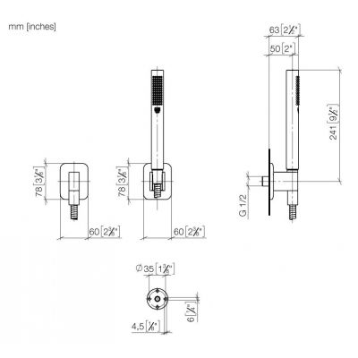 Dornbracht Lisse zestaw prysznicowy ścienny chrom 27802845-00