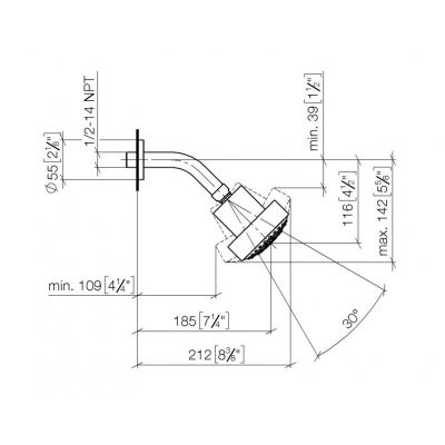 Dornbracht głowica prysznicowa 9,2 cm okrągła brąz szczotkowany 28508979-42