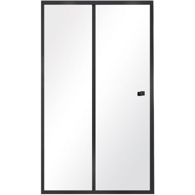 Besco Duo Slide Black drzwi prysznicowe 130 cm czarny mat/szkło przezroczyste DDSB-130