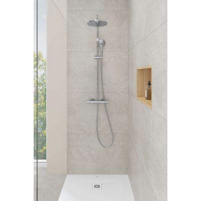 Duravit Shower Systems zestaw prysznicowy ścienny termostatyczny chrom TH4282008010