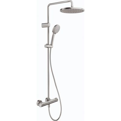 Duravit Shower Systems zestaw prysznicowy ścienny termostatyczny stal nierdzewna szczotkowana TH4282008070