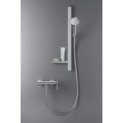 Duravit drążek prysznicowy 81 cm z półką chrom/biały błyszczący UV0600015005