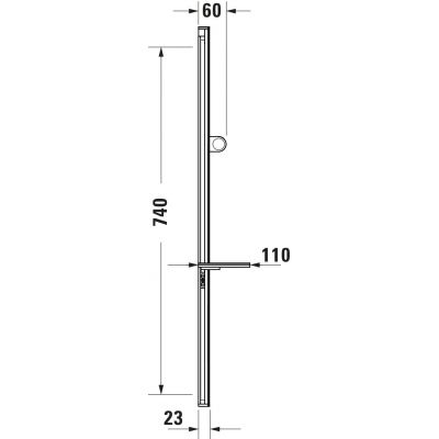 Duravit drążek prysznicowy 81 cm z półką chrom błyszczący UV0600015010