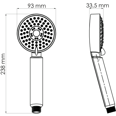 Hyggli Eco Rio zestaw prysznicowy ścienny chrom 12-120