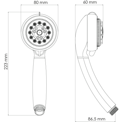 Hyggli Eco Atlantic zestaw prysznicowy ścienny chrom 12-121