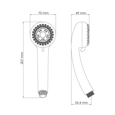 Hyggli Eco Euromix zestaw prysznicowy ścienny chrom 12-122