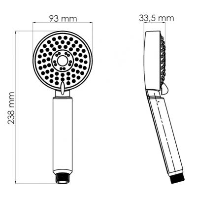 Hyggli Eco Rio zestaw prysznicowy ścienny chrom 14-126