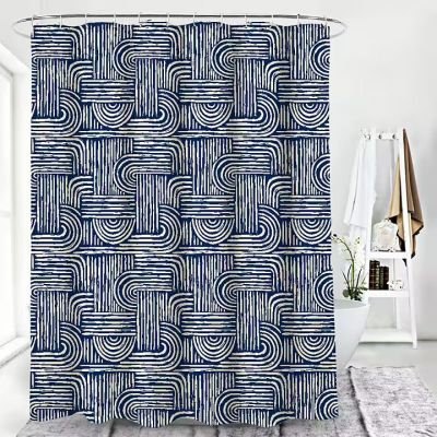 Duschy Andlos zasłona prysznicowa 200x180 cm biała-niebieska 623-01