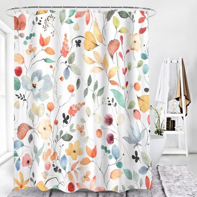 Duschy Fägring zasłona prysznicowa 200x180 cm wielokolorowy rośliny 623-12