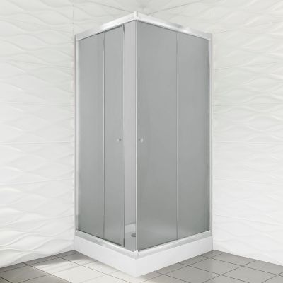 Duso kabina prysznicowa 90 cm kwadratowa profile chrom/szkło chinchila DS402QC