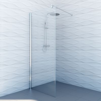 Duso Walk-in ścianka prysznicowa 80 cm chrom/szkło przezroczyste DS600T08