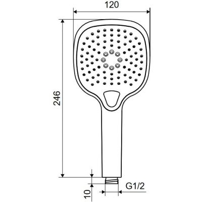 Excellent Auris słuchawka prysznicowa grafit szczotkowany AREX.SH.100AB