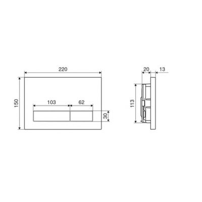 Excellent Tivo przycisk spłukujący do WC czarny mat INEX.TI220.150.BL