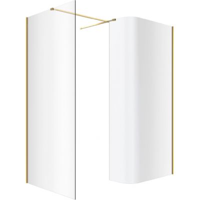 Excellent Vidoq kabina prysznicowa Walk-In 90x83 cm złoty połysk/szkło przezroczyste KAEX.1507.K.0900.0830.GL