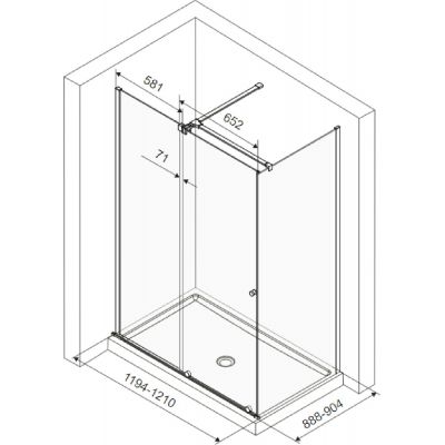 Excellent Ortigo kabina prysznicowa 120x90 cm prostokątna chrom/szkło przezroczyste KAEX.5016.K.1200.0900.CR