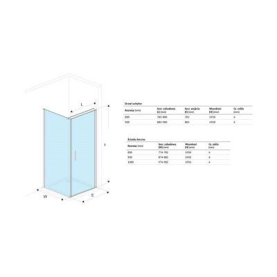 Excellent Mazo ścianka prysznicowa 100 cm boczna chrom/szkło przezroczyste KAEX.3006.1010.1000.LP