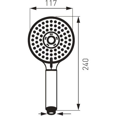 FDesign Mito słuchawka prysznicowa chrom FD8-103-11